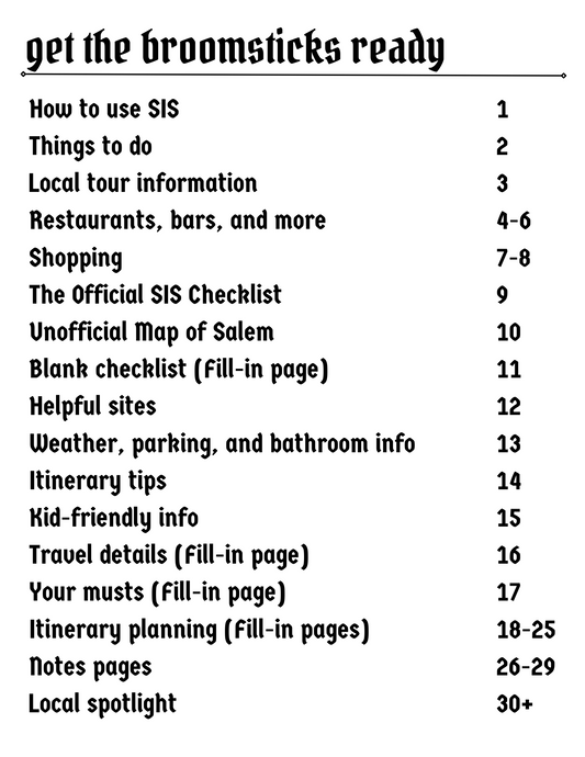 Salem, MA Trip Planner